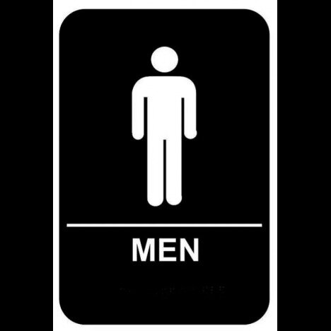 Toilets men sign