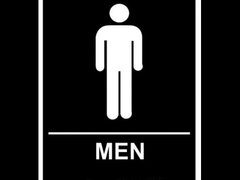 Toilets men sign